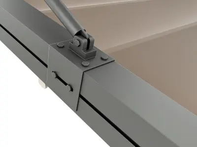 Motorized Pergola 3a composite grey metalic 3D model