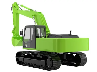 Excavator 1 Untextured 3D model