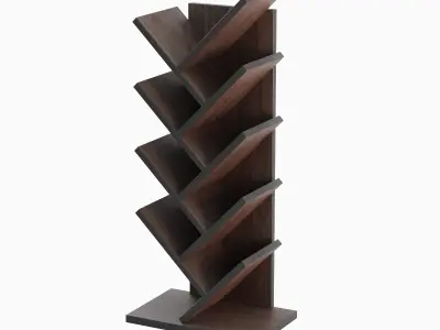 Medium Bookshelf B 01 Low-poly 3D model