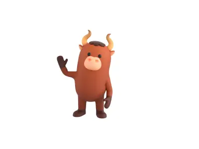 Rigged Bull Character  3D model