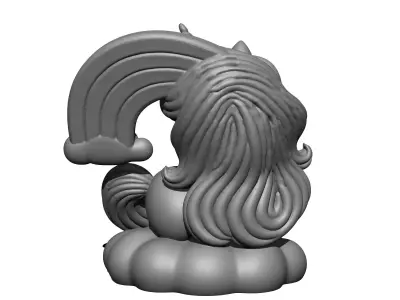 Rainbow unicorn 3D print model