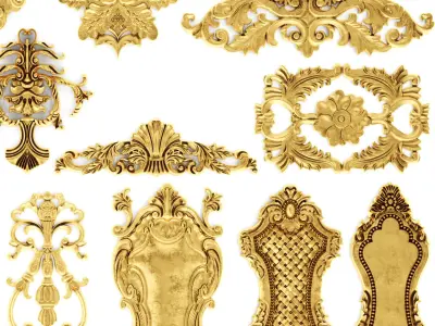 Cartouches SET 36 3D model