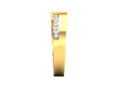 Band 3dm Render Details gold ring with diamonds 3D print model