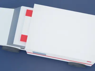 Cartoon Ambulance Car 3D model