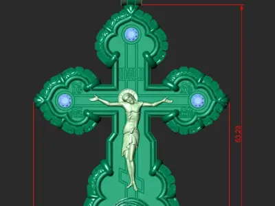 ORTHODOX CROSS 4 Printable Model 3D print model