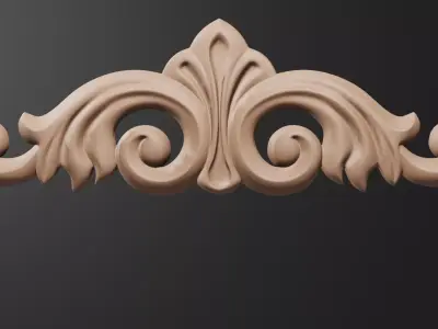 Flower decarative for wood carving 3D print model