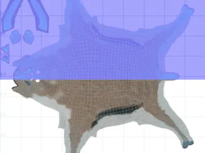 Rigged-Animated Gazelle 3D model