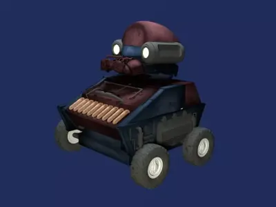 Planetary Rover Low-poly 3D model