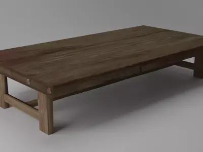 Medieval table Low-poly 3D model