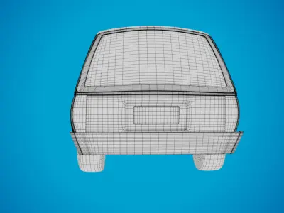 Station wagon cartoon  3D model