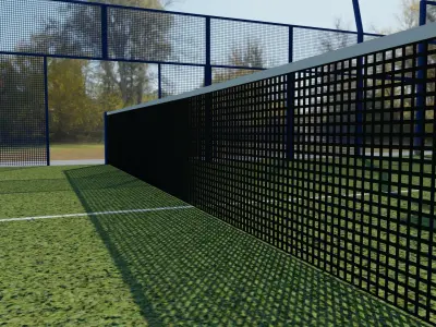 Padel court 3D model