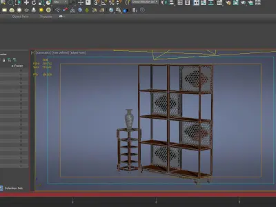 cabinet cabinet wardrobe sofa bed table bookshelve 3D model