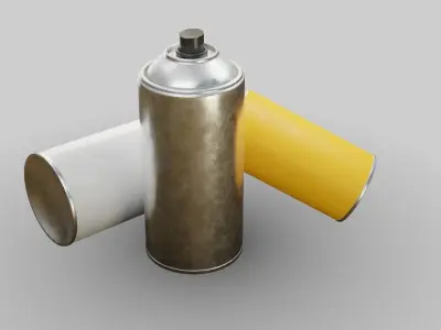 spray can model with 2k pbr textures 3D model