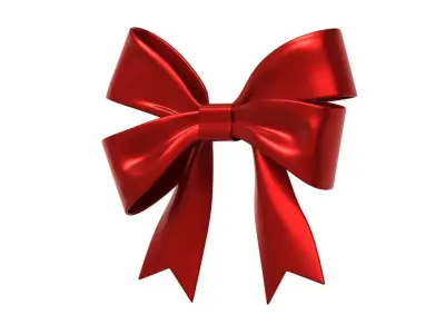 Christmas Bow Ribbon 96 Low-poly 3D model