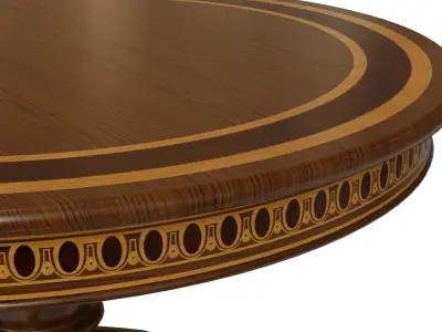 Wooden table with veneers 1200 Low-poly 3D model