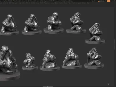 Modern Abstract Decorative sculpture 3d print model 121 3D print model