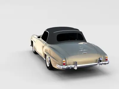 Mercedes 190SL Soft Top rev 3D model