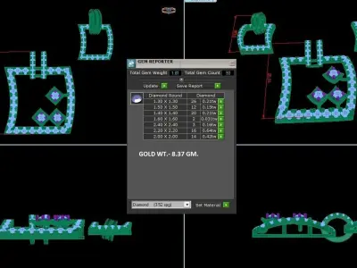 Pendant Earrings combo - 1162 3D print model