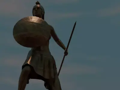 Copper statue 3D model