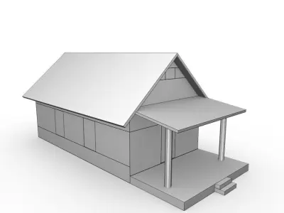 Old Farm House Free low-poly 3D model