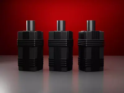 Modern Black Luxury Perfume Bottle 3D Model High Quality 3D model