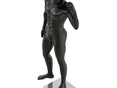 Black Male Mannequin Posing 63 3D model