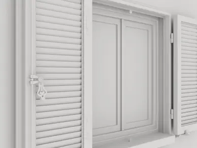 Exterior Aluminium Shutter 3D model V4 3D model 3D model 3D model