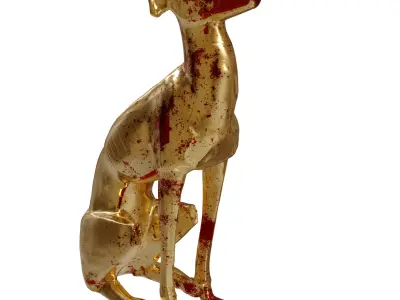 Tazy dog Low-poly 3D model