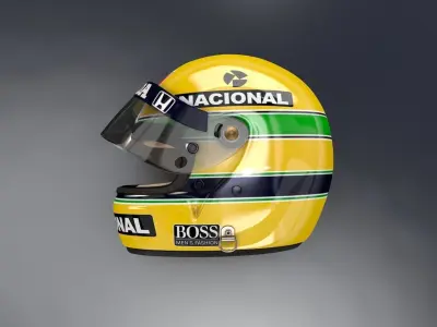 1988 Ayrton Senna Championschip Race Helmet  3D model