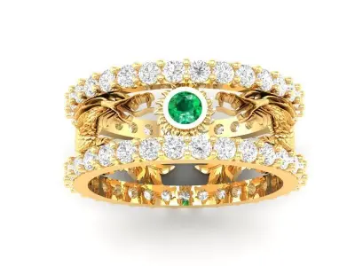 Luxury Gemstone Eternity Band Jewelry 3D Model 558 3D print model