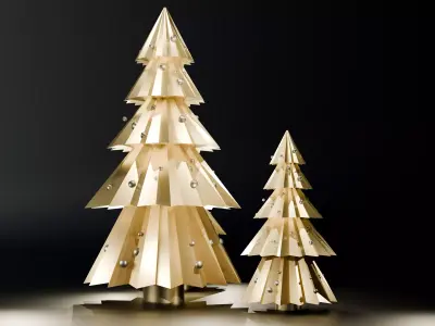 Abstract Christmas Tree Geometric Bold 3D model