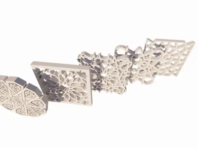 Interior decoration designs and patterns pack5 3D print model