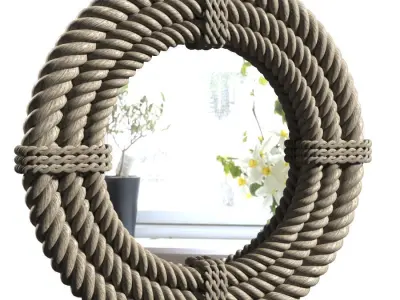 Hanging Rope Mirror 3D model