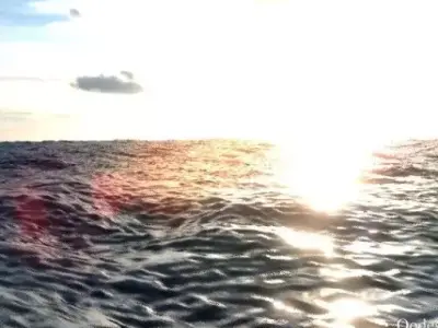 ocean sunset from boat in Free 3D model
