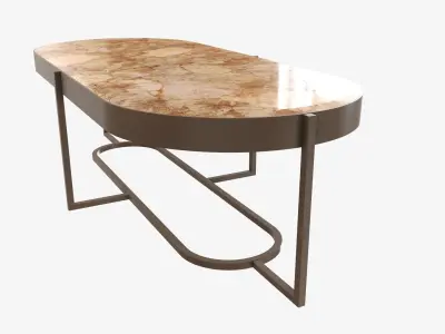 Coffee table oval 3D model