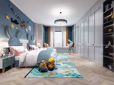 Children Room Interior 3D model 3