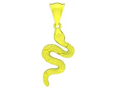 Elegant Snake Pendant Jewelry 3D Model  4572 3D print model