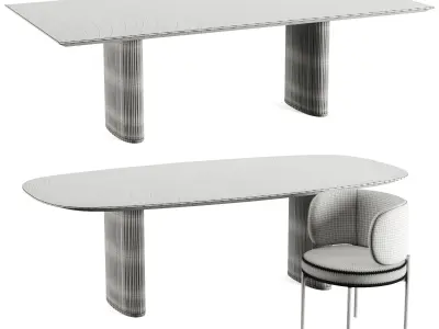 Shiro and Akiko dining set 3D model