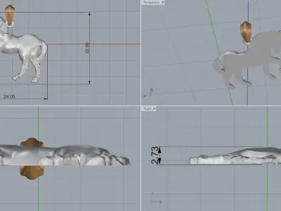 horse pendant 3D print model