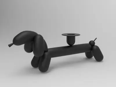 Can Dog Low-poly 3D model