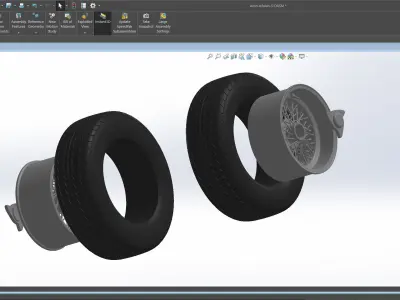 Avon CR6 ZZ tyres - Borrani wheels 3D print model