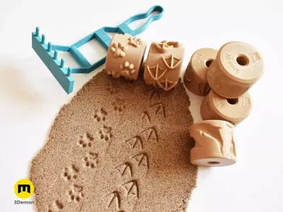 Texture Rollers Sand Patterns Free 3D print model