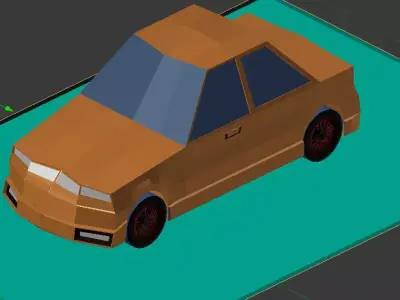 low poly car Low-poly 3D model