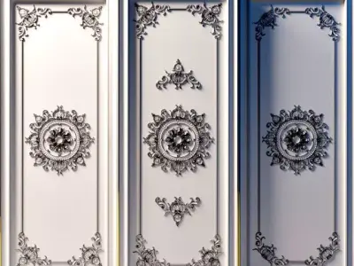  Wall molding 02 Low-poly 3D model