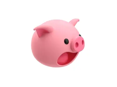 Pig Head 3D model purchase