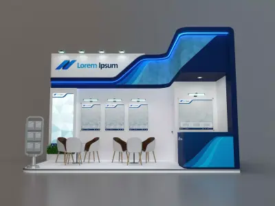 EXHIBITION STAND GMB 18 sqm 3D model