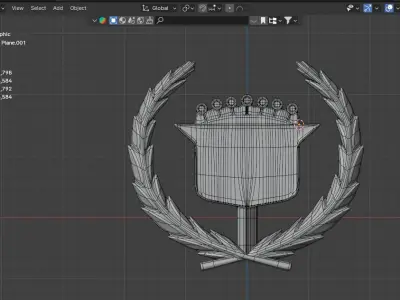 cadillac emblem logo  Low-poly 3D model