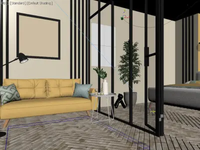 Cozy Bedroom interior scene 3D model