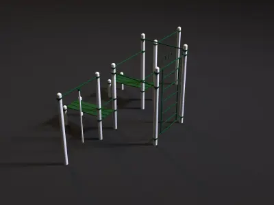 Workout 6 playground set 3D model