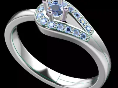 free jewelry engagement ring Free 3D print model